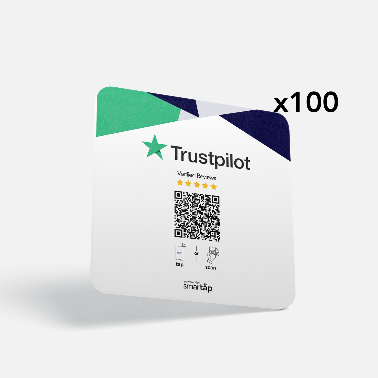 Placa blanca de Trustpilot