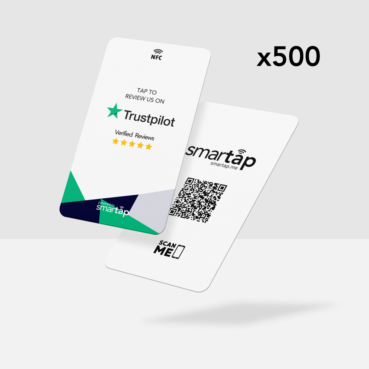 Tarjeta blanca de Trustpilot