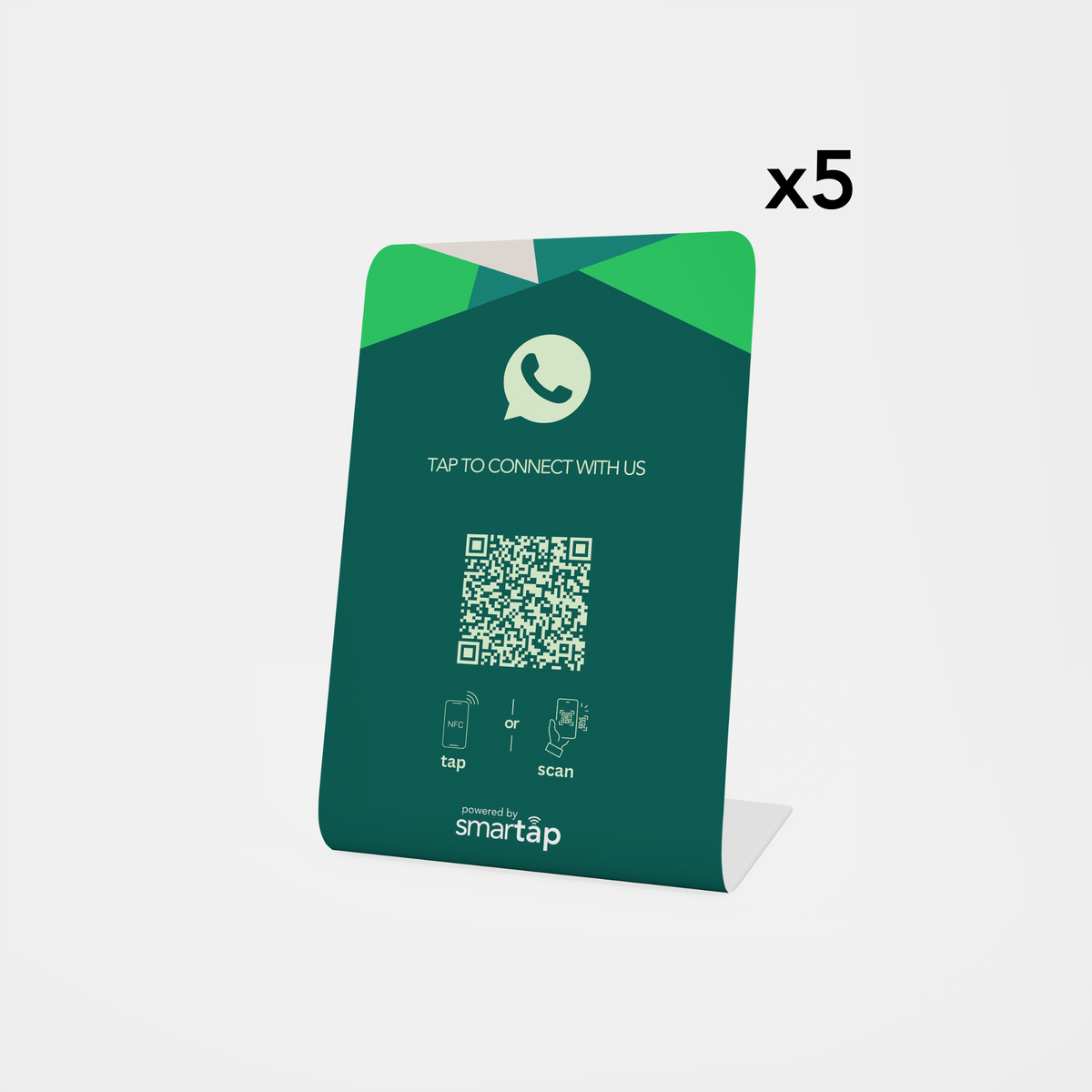 Stand verde de WhatsApp