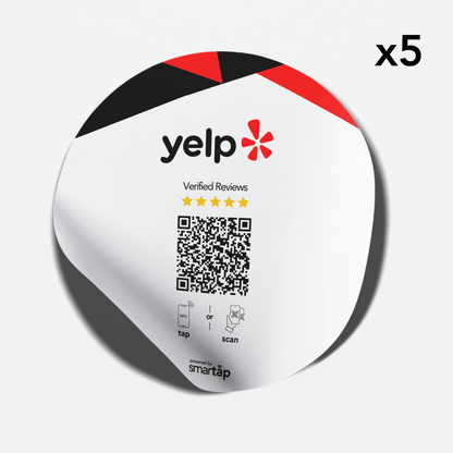 Sticker blanco de Yelp