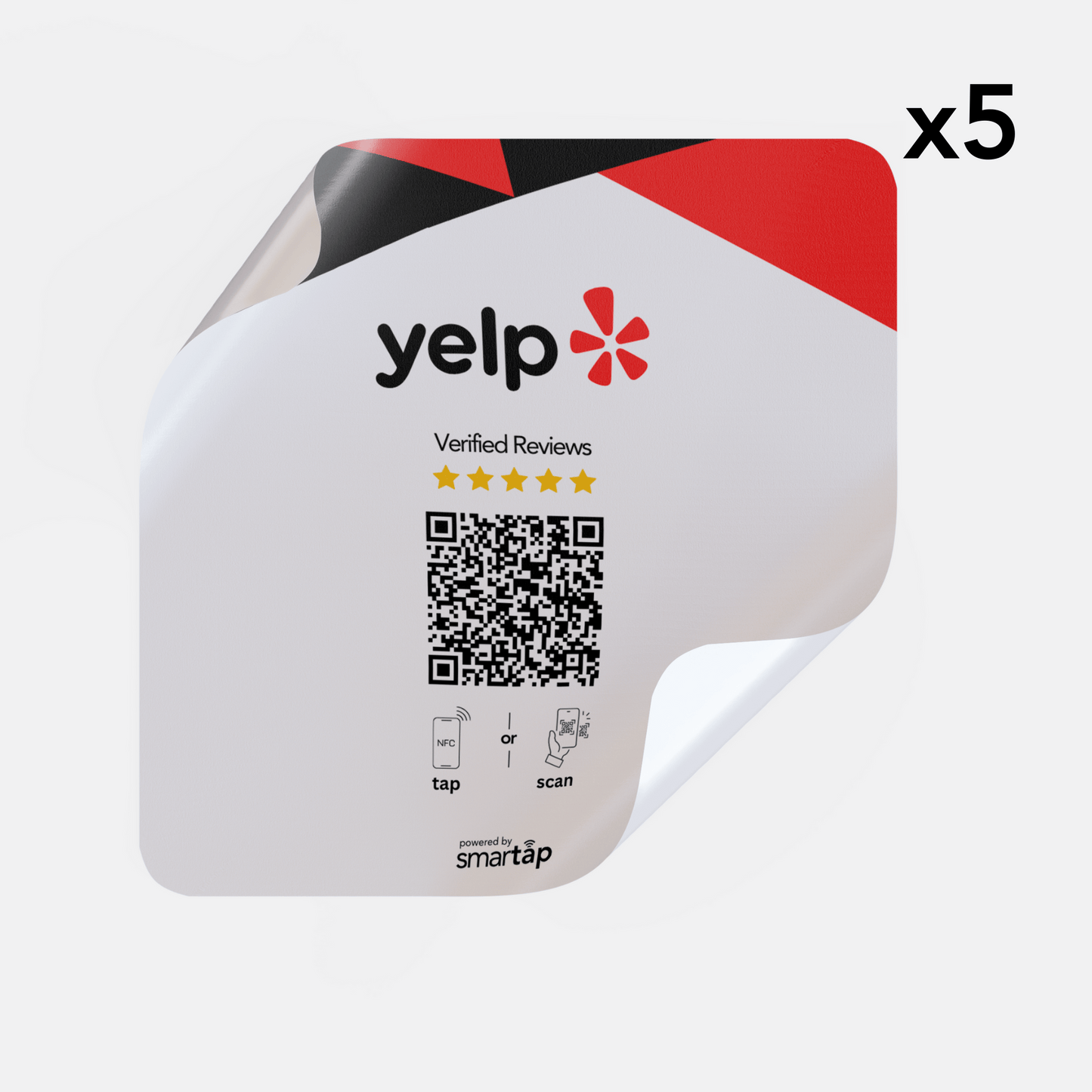 Sticker blanco de Yelp