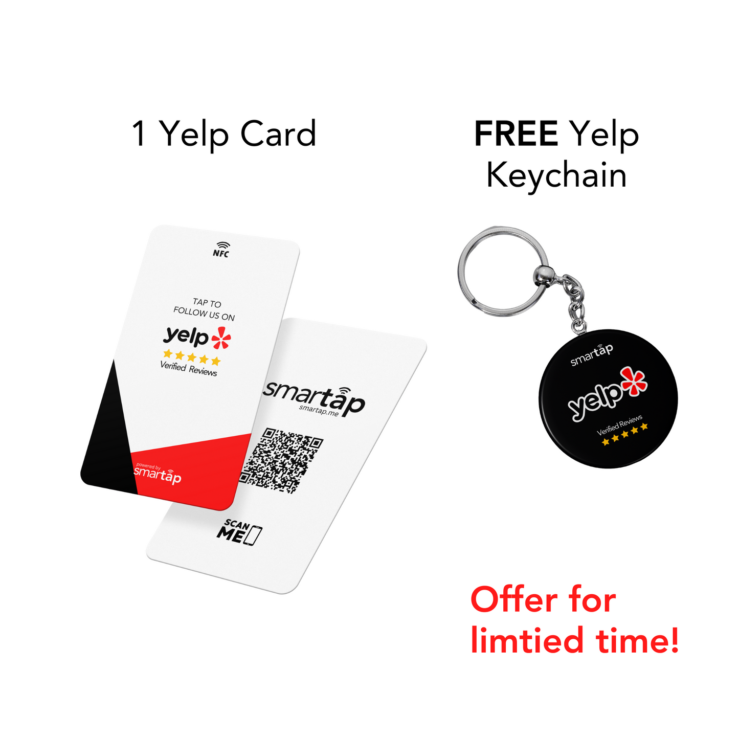 Yelp Card + FREE Keychain
