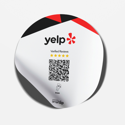 Sticker blanco de Yelp