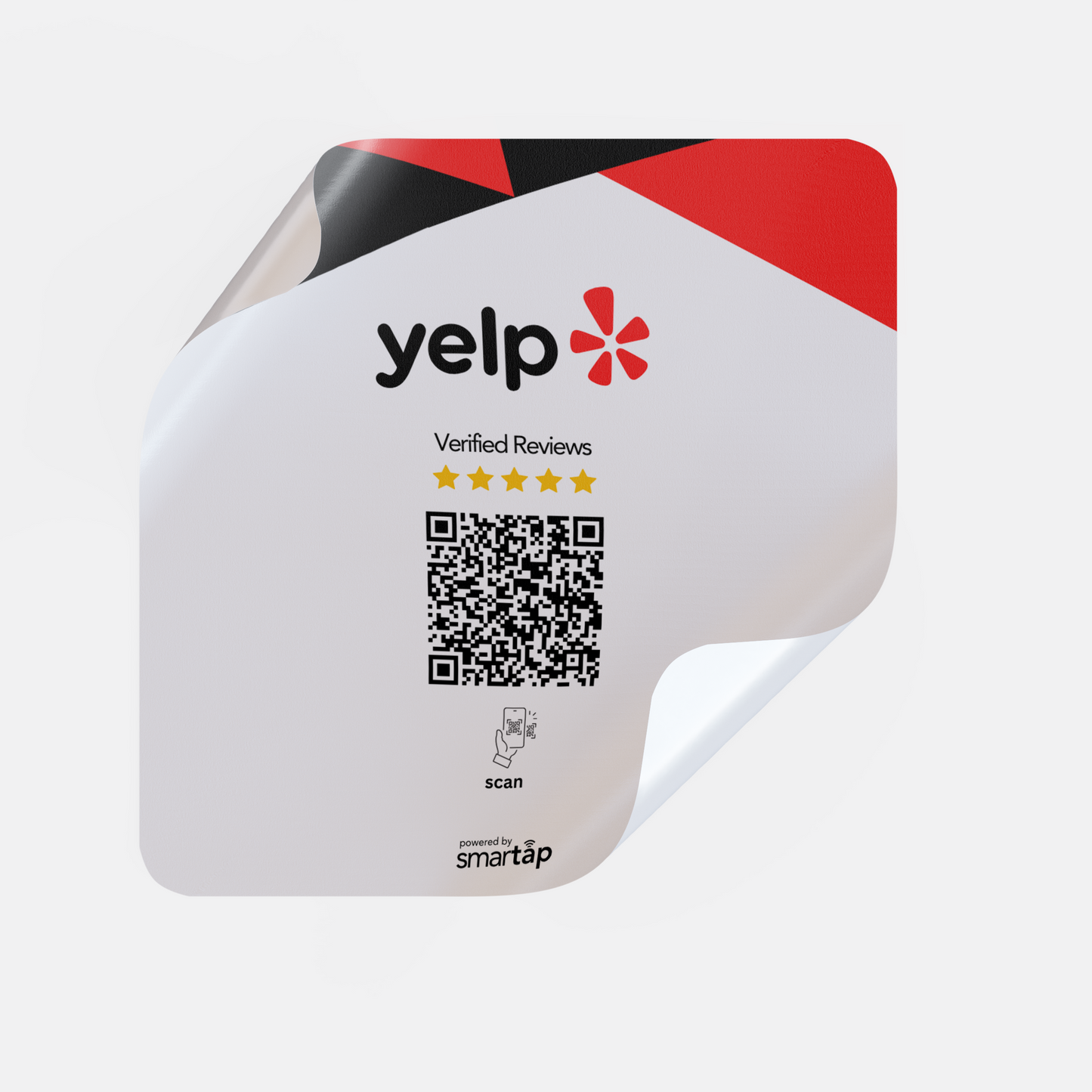Sticker blanco de Yelp