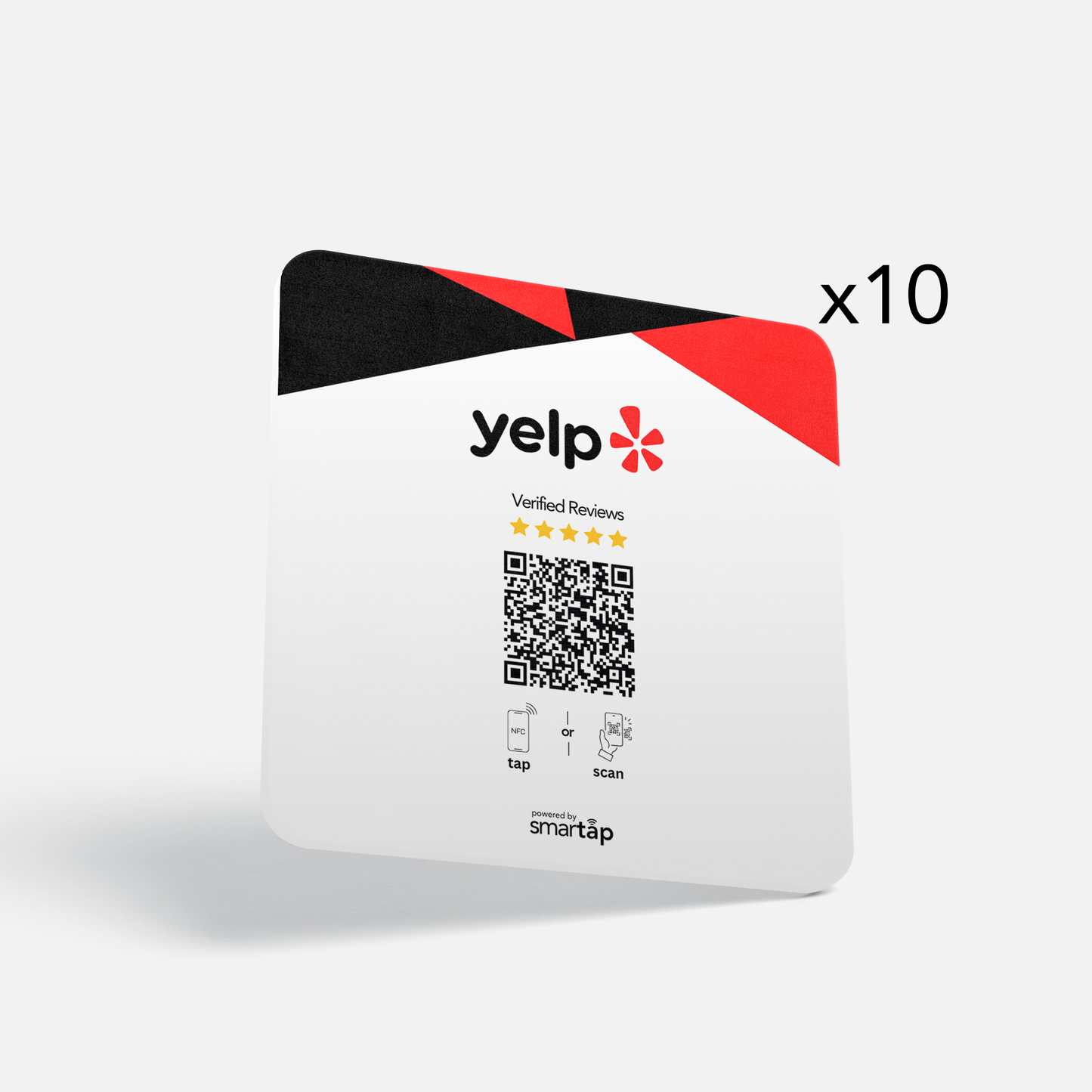 Placa blanca de Yelp